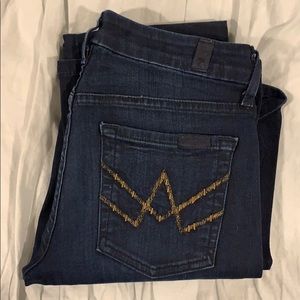7 For All Mankind ‘A’ Pocket dark wash denim jeans